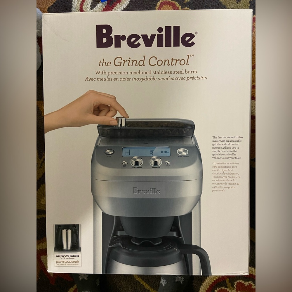 Breville Grind Control Coffee Maker - Silver and Black Finish
